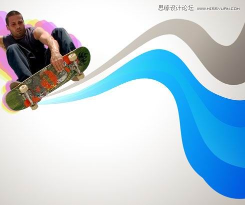 Photoshop制作欧美的滑板海报29