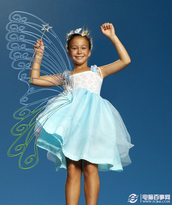 Photoshop给小女孩加上梦幻的天使翅膀5