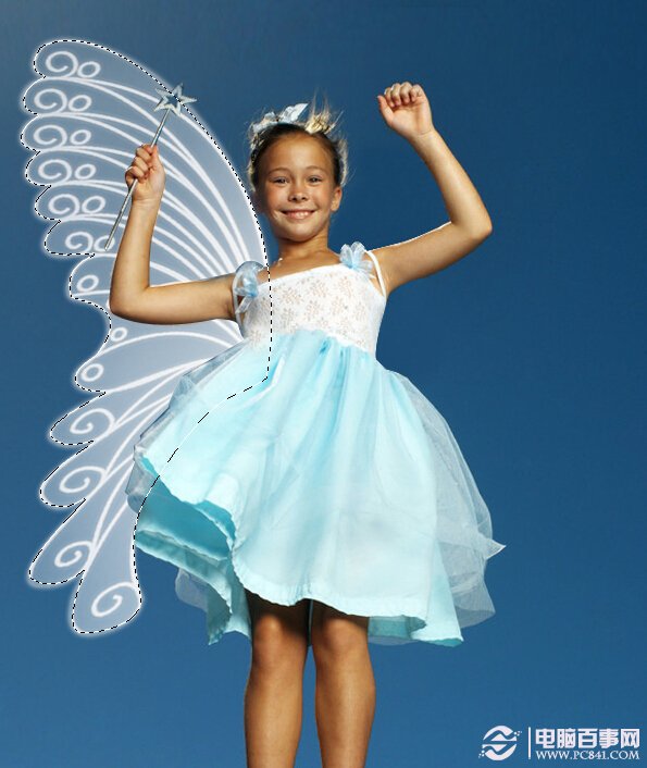 Photoshop给小女孩加上梦幻的天使翅膀11
