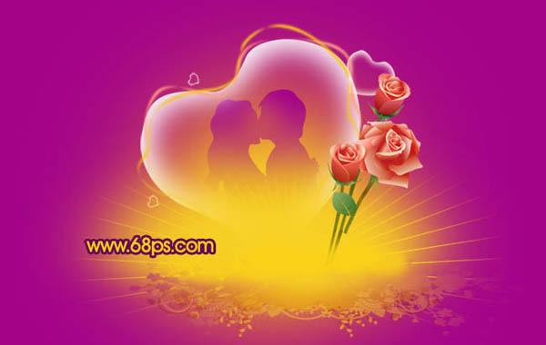 Photoshop制作一张浪漫的情人节海报25