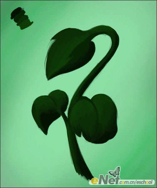 Photoshop制作青翠欲滴的绿色植物5