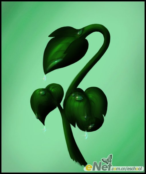 Photoshop制作青翠欲滴的绿色植物1