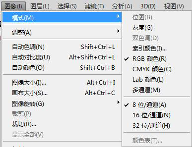 photoshop图像模式的种类类别1