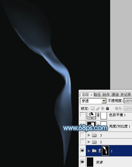 Photoshop制作一缕烟雾效果3