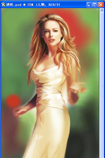 Photoshop打造金发美女全过程32
