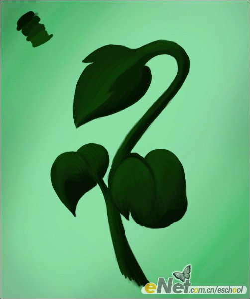 Photoshop制作青翠欲滴的绿色植物6