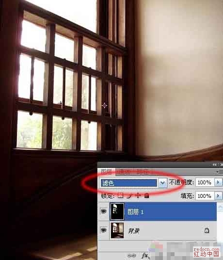 Photoshop为窗户照片加上柔和的透射光线8