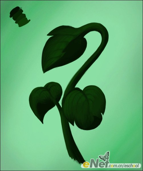 Photoshop制作青翠欲滴的绿色植物8