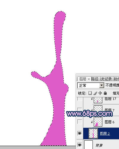 PS制作非常精致的3D动感液滴3