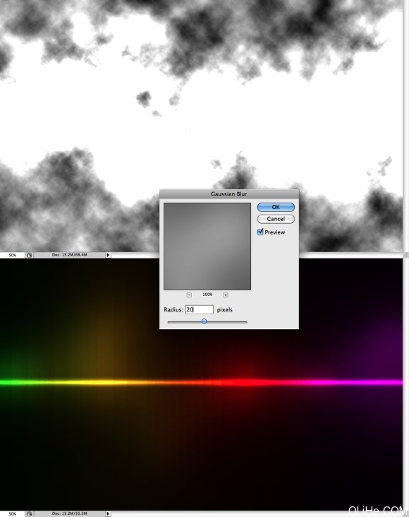 photoshop制作彩色光效应教程8