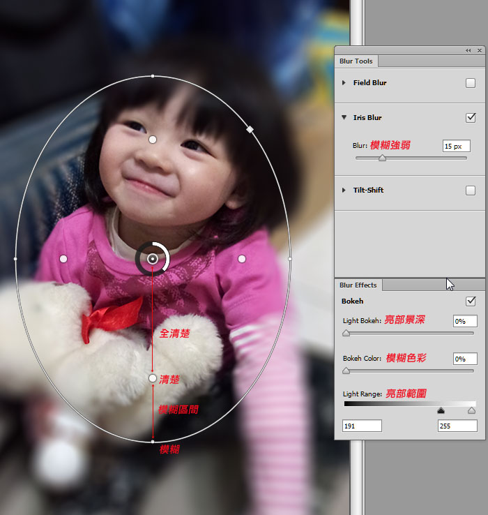 Photoshop CS6 新功能－Iris Blur 模拟出镜头浅景深效果4