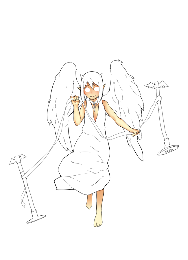 PS绘制《可爱的天使恶魔》插画线稿上色过程教程5