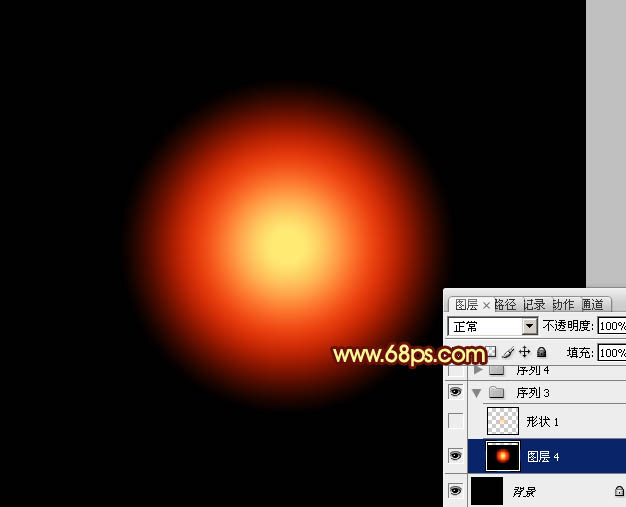 Photoshop制作漂亮的放射烟花教程4