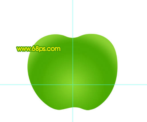 Photoshop制作一个简单的绿色水晶苹果4