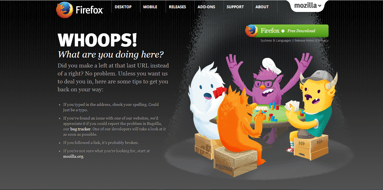 不容错过的优秀404页面设计指南17