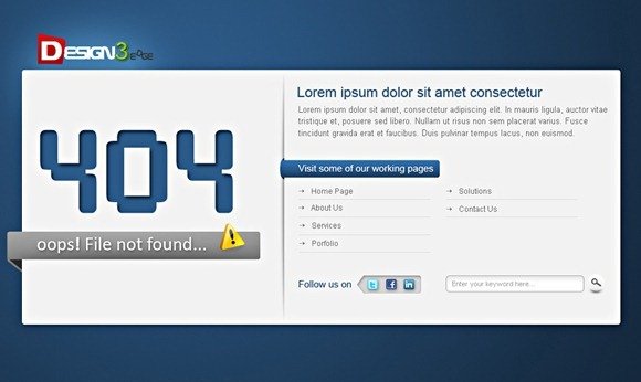改善网站用户体验 30个创意独特的404错误页面设计4