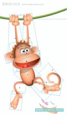 Flash cs3鼠绘教程：动画技巧之绘制猴子3