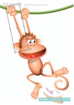 Flash cs3鼠绘教程：动画技巧之绘制猴子11