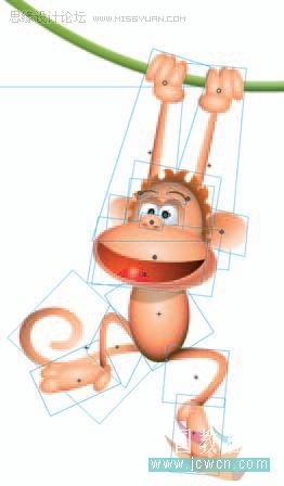 Flash cs3鼠绘教程：动画技巧之绘制猴子2