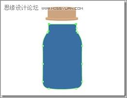 Flash绘图功能制作奶瓶标志13
