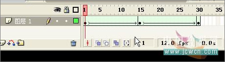 Flash制作形状补间制作摇曳烛光6