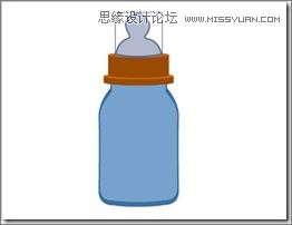 Flash绘图功能制作奶瓶标志17