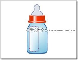 Flash绘图功能制作奶瓶标志23