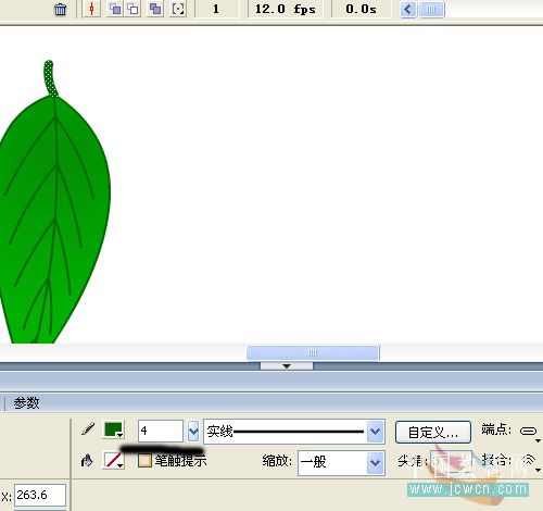 Flash鼠绘技巧教你制作红绿色的树叶6