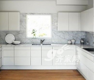 瓷砖铺贴实用技巧 大理石厨房装修新用法1