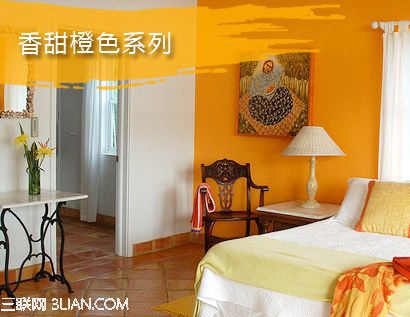 红橙黄的温情卧室5