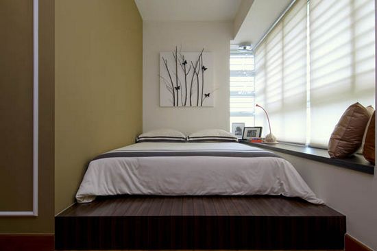 16个最节省空间的小户型卧室装修3