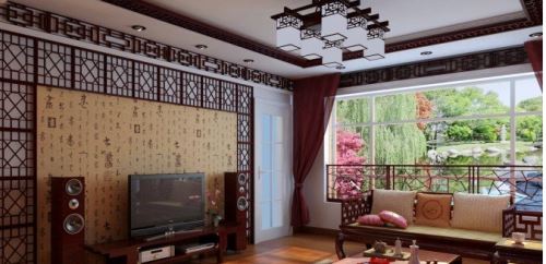 中式、欧式、美式的客厅背景墙效果图1