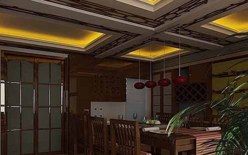 现代简约中式餐厅装修设计1
