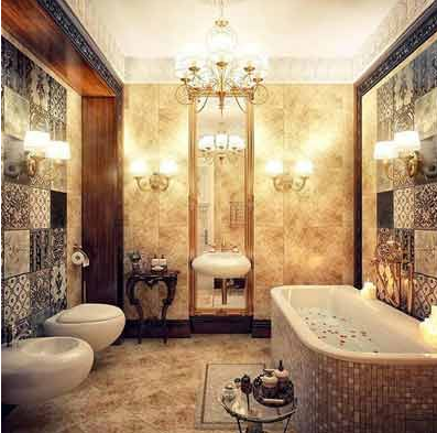 12款复古风情的浴室设计5