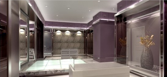 维纳斯婚纱影楼，紫色优雅中的性感装修設計3