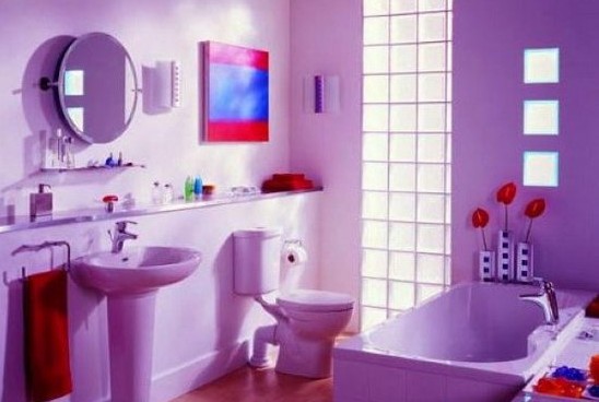 紫色卫浴间装修设计4