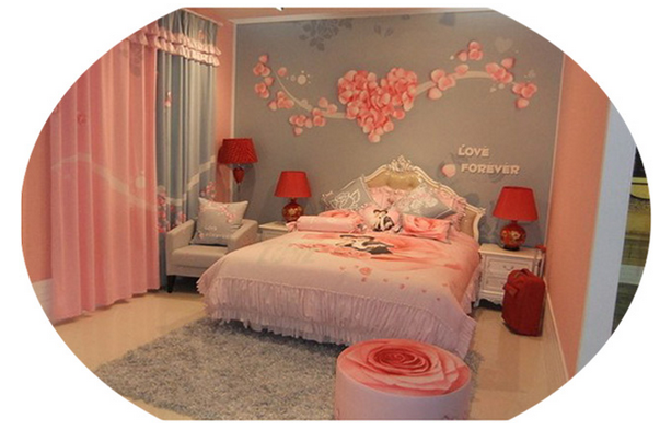 浪漫的婚房卧室布置设计2