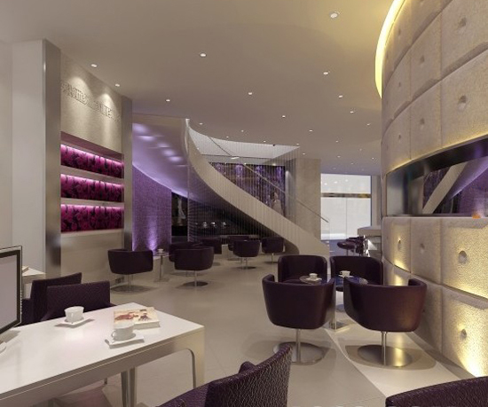 维纳斯婚纱影楼，紫色优雅中的性感装修設計6