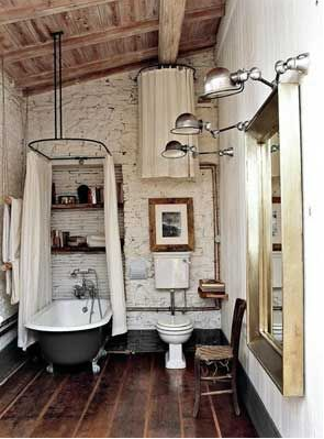 12款复古风情的浴室设计1