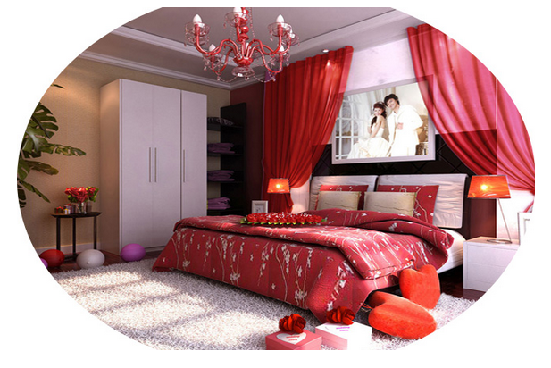 浪漫的婚房卧室布置设计1