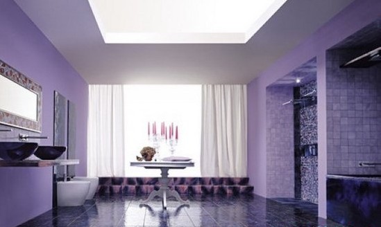 紫色卫浴间装修设计7