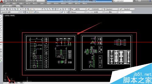 CAD2014怎么查看图纸打印效果？CAD模型空间与图纸空间切换介绍1