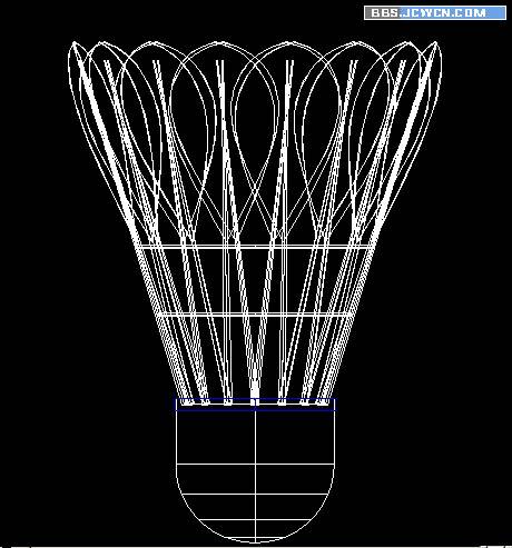 AutoCAD三维建模制作立体羽毛球18
