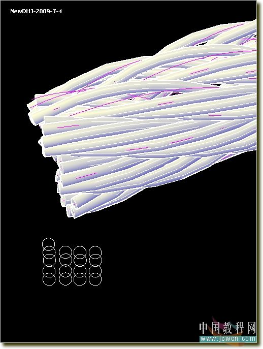 AutoCAD建模教程:49股钢丝绳的制作方法17
