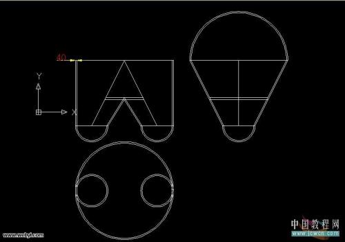 AutoCAD三维实例异形三通的画法4