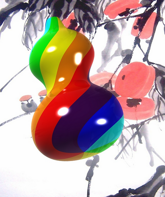 AutoCAD绘制彩虹色葫芦教程2