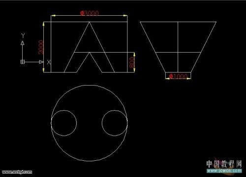 AutoCAD三维实例异形三通的画法3