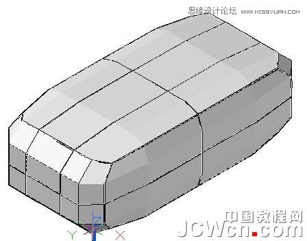 CAD教程：运用长方体网格拉伸制作双人和多人沙发3