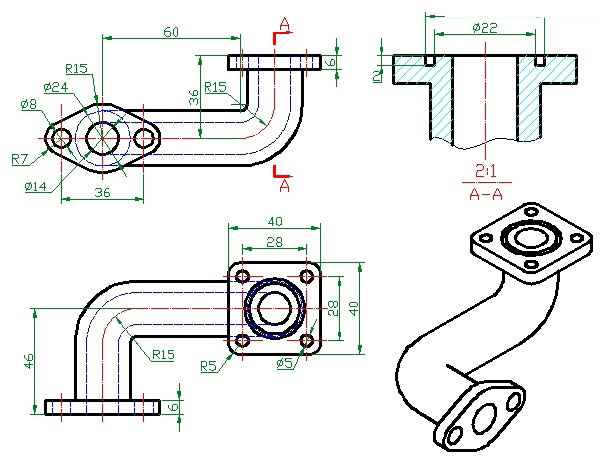 AutoCAD实例教程:制作三维弯管2