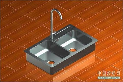 AutoCAD教程：厨房用的水槽建模方法1